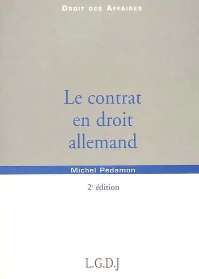 Le contrat en droit allemand