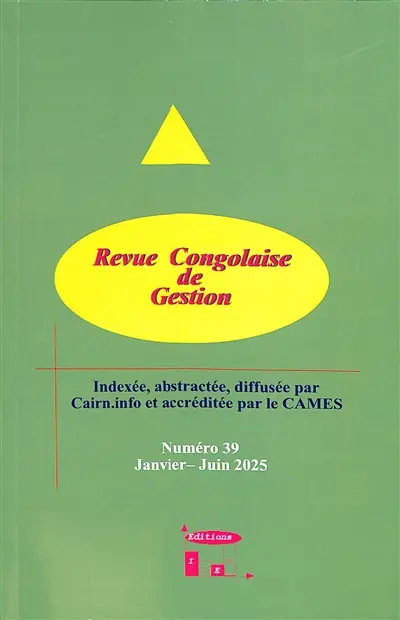 Revue congolaise de gestion, n° 39