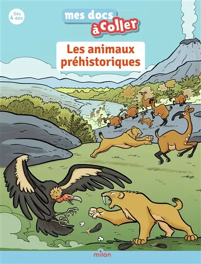 Les animaux préhistoriques : j'apprends avec mes autocollants !