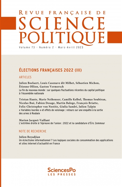 Revue française de science...