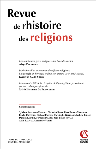 Revue de l'histoire des...
