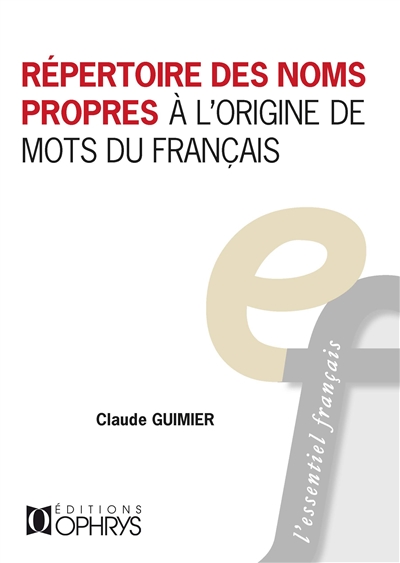 Répertoire des noms propres à l'origine de mots du français