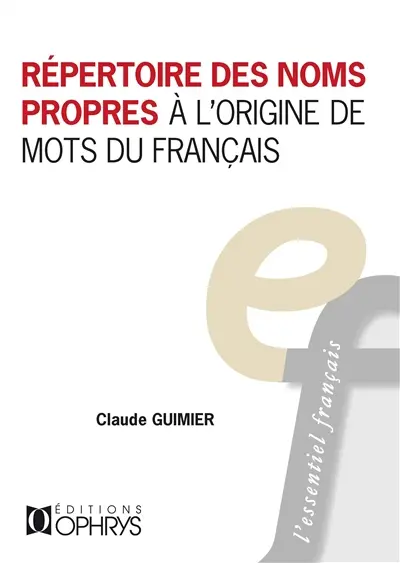 Répertoire des noms propres à l'origine de mots du français