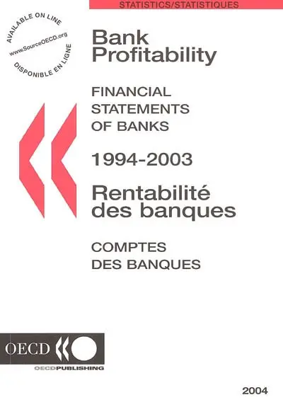 Bank profitability : financial statements of banks 1994-2003. Rentabilité des banques : comptes des banques 1994-2003