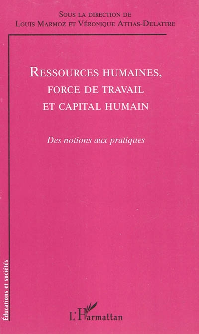 Ressources humaines, force de travail et capital humain : des notions aux pratiques