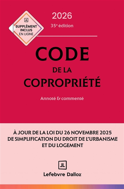 Code de la copropriété 2026...