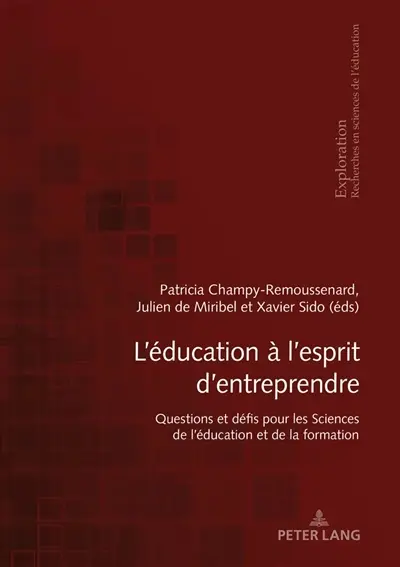 L'éducation à l'esprit d'entreprendre : questions et défis pour les sciences de l'éducation et de la formation