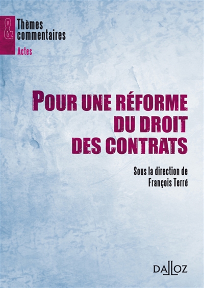 Pour une réforme du droit...