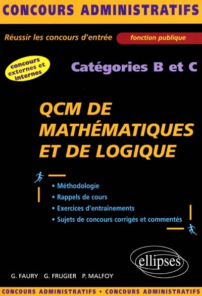 QCM de mathématiques et de logique : fonction publique, catégories B et C