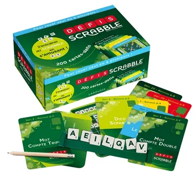 Défis Scrabble : s'entraîner au Scrabble en s'amusant ! : 200 cartes-défis