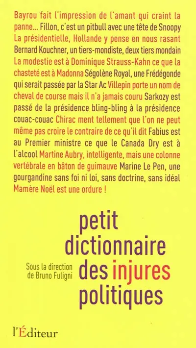 Petit dictionnaire des injures politiques