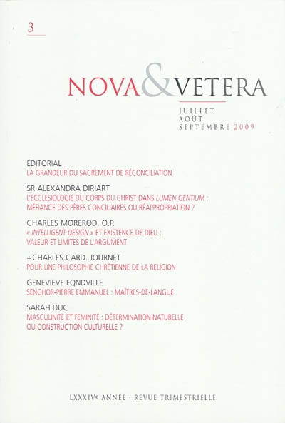 Nova & vetera, n° 3 (2009)