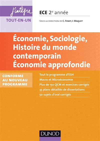 Economie, sociologie, histoire du monde contemporain, économie approfondiee : ECE 2e année