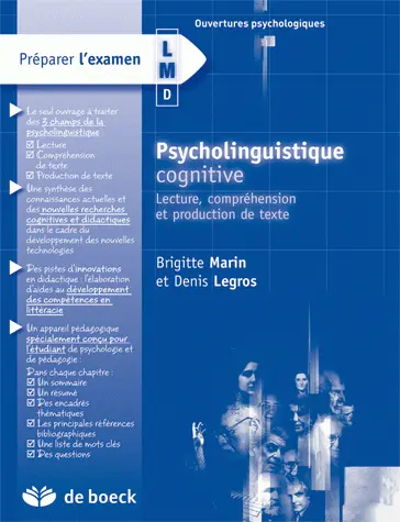 Psycholinguistique cognitive : lecture, compréhension et production de texte