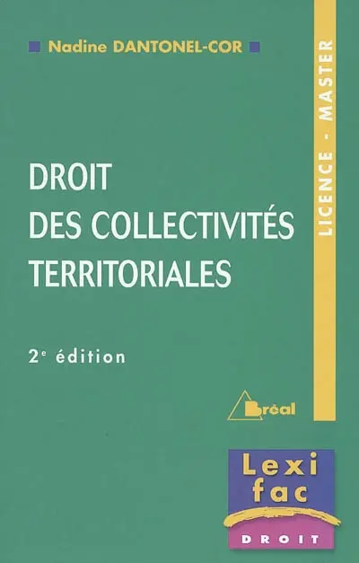 Droit des collectivités territoriales : licence, master