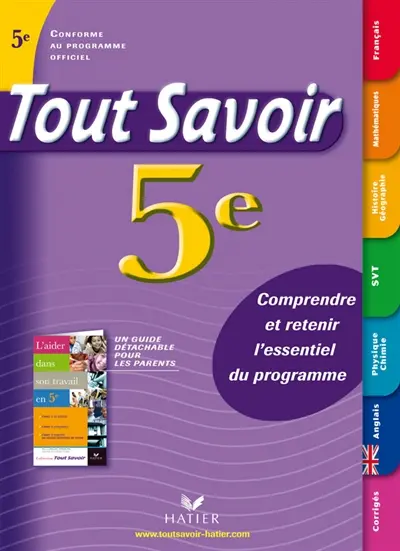 Tout savoir 5e