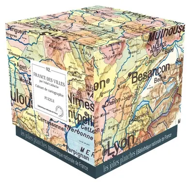 France des villes, par Vidal-Lablache : puzzle : cabinet de cartographie