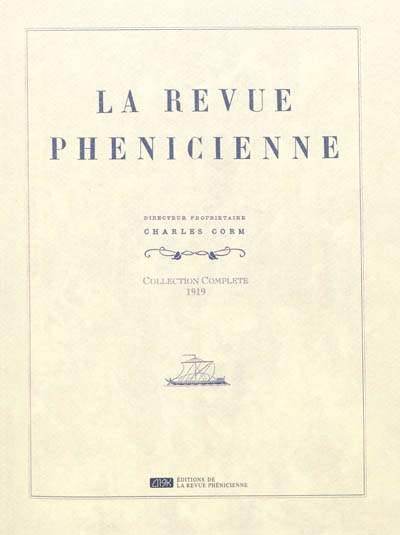 La revue phénicienne : collection complète 1919