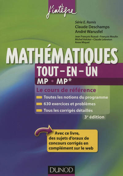 Mathématiques tout-en-un MP-MP* : le cours de référence