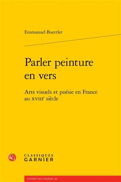 Parler peinture en vers :...