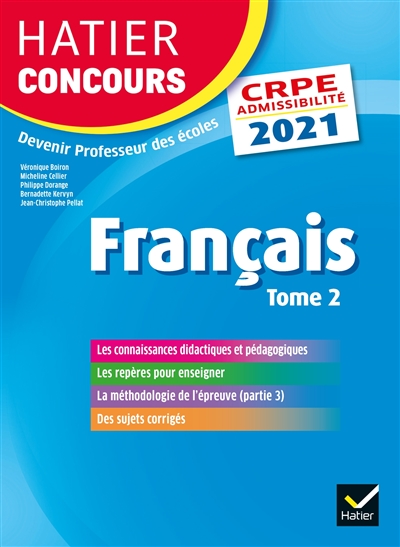 Français : CRPE admissibilité : 2021. Vol. 2