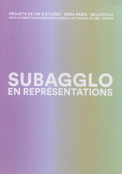 Subagglo en représentations : projets de fin d'études, ENSA Paris-Belleville