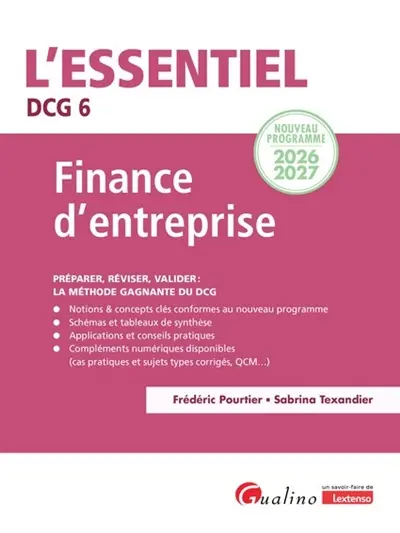 Finance d'entreprise, DCG 6 : nouveau programme 2026-2027