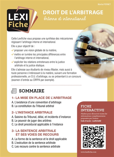 Droit de l'arbitrage : interne et international