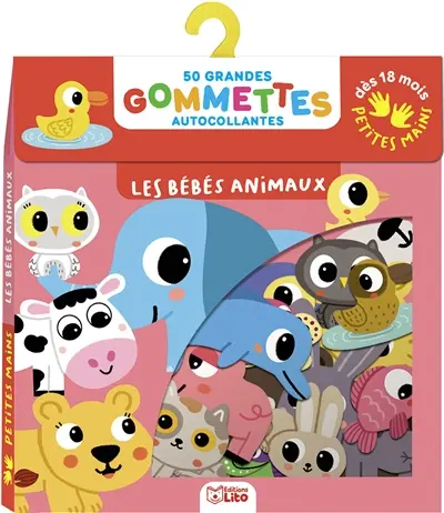 Les bébés animaux : 50 grandes gommettes autocollantes