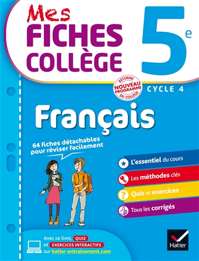 Français 5e, cycle 4