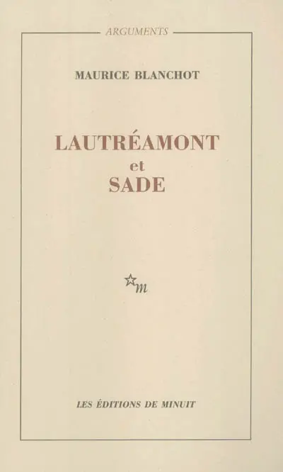 Lautréamont et Sade