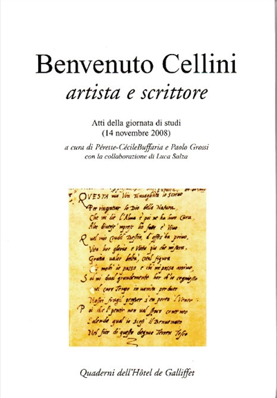 Benvenuto Cellini, artista e scrittore : atti della giornata di studi (14 novembre 2008)