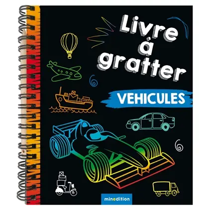 Livre à gratter véhicules