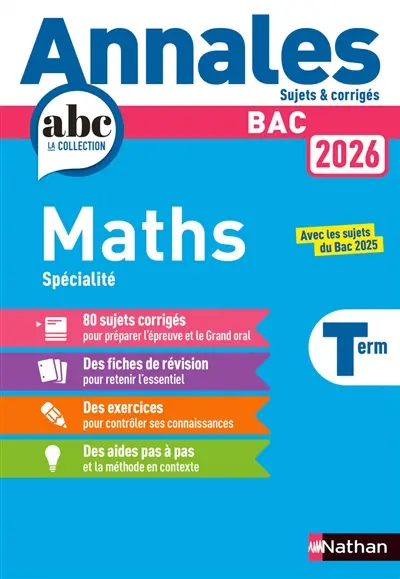 Maths spécialité terminale : bac 2026