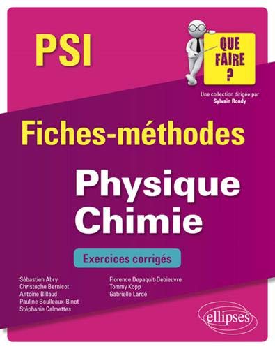 Physique chimie PSI : fiches-méthodes