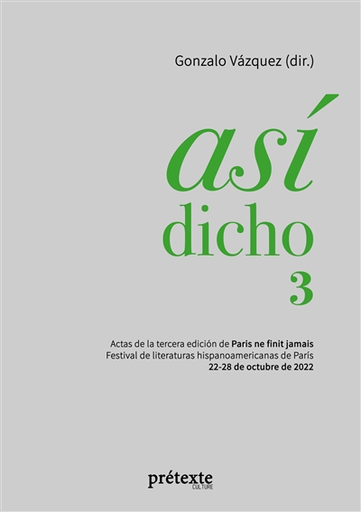 Así dicho 3 : Actas de la...