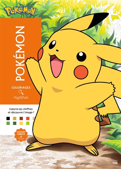 Coloriages mystères : Pokémon : Colorie les chiffres et découvre l'image