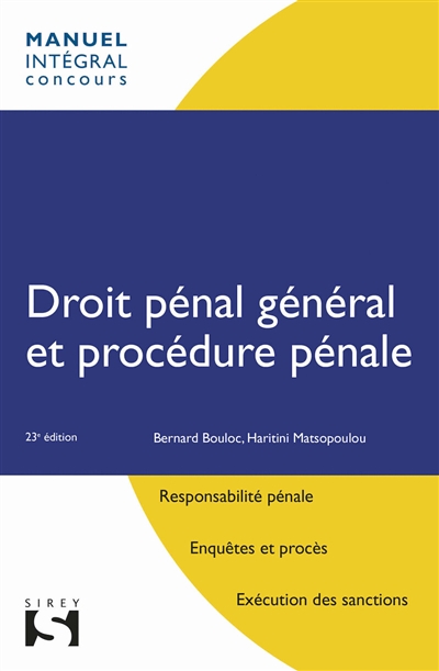 Droit pénal général et procédure pénale