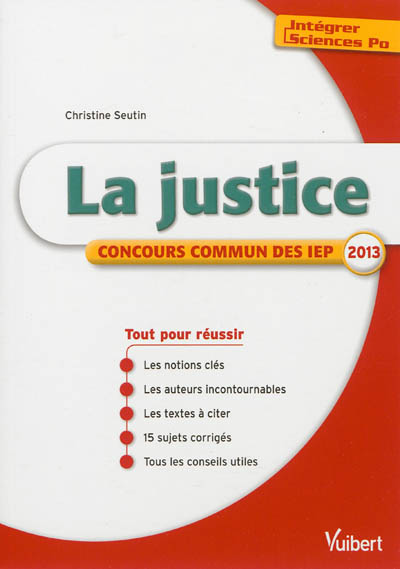 La justice : concours commun des IEP 2013