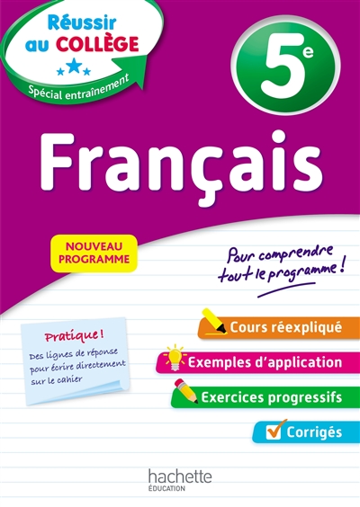 Français 5e : nouveau programme
