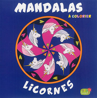 Mandalas à colorier : licornes