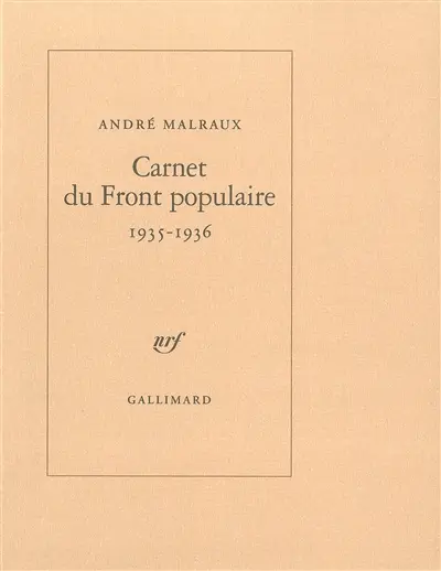 Carnet du Front populaire : 1935-1936