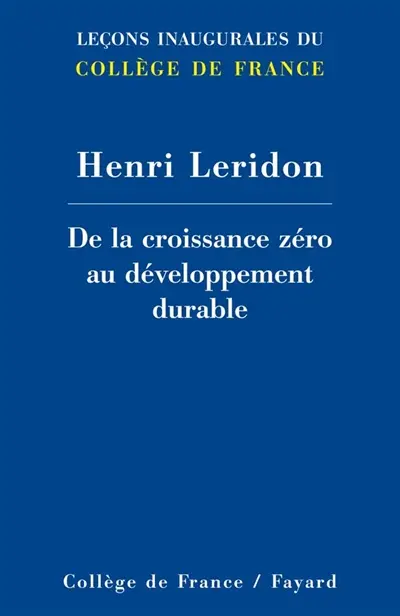 De la croissance zéro au développement durable