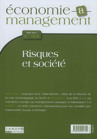 Economie et management, n° 164. Risques et société