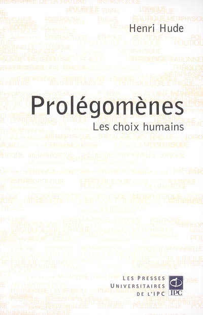 Prolégomènes : les choix humains