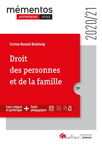 Droit des personnes et de la famille : 2020-2021