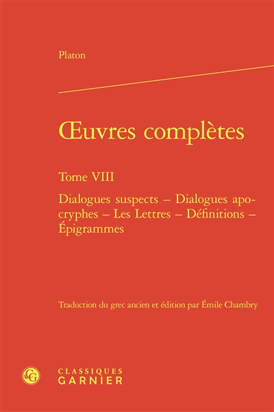 Oeuvres complètes. Vol. 8