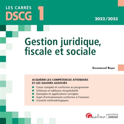 Gestion juridique, fiscale et sociale : 2022-2023