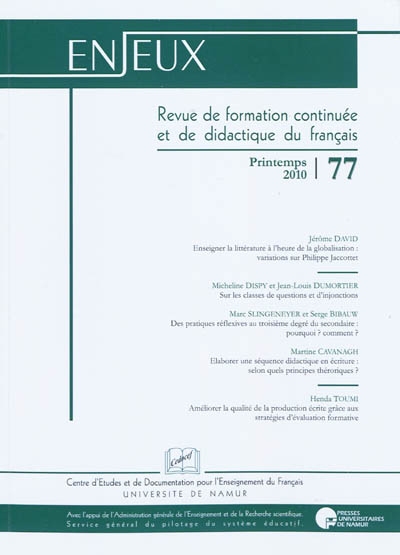 Enjeux, n° 77