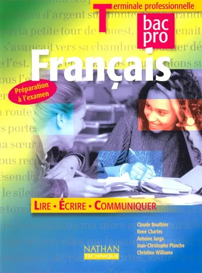 Français, terminale professionnelle, bac pro